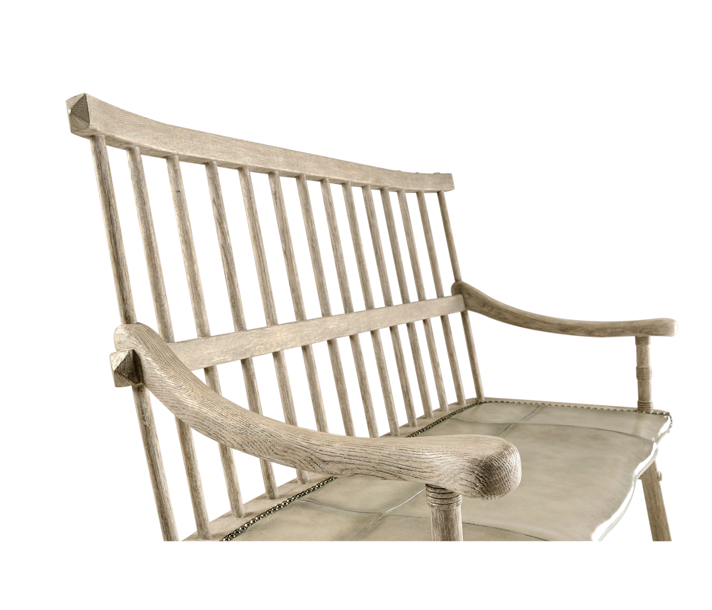 Rustic Style Grey Oak Country Bench