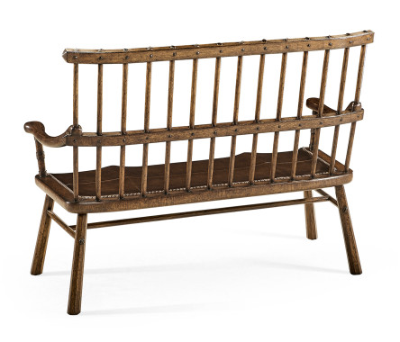 Rustic Style Dark Oak Country Bench