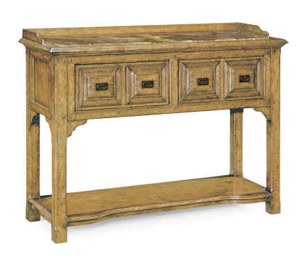 Tudor Style Natural Oak Buffet Or Serving Table