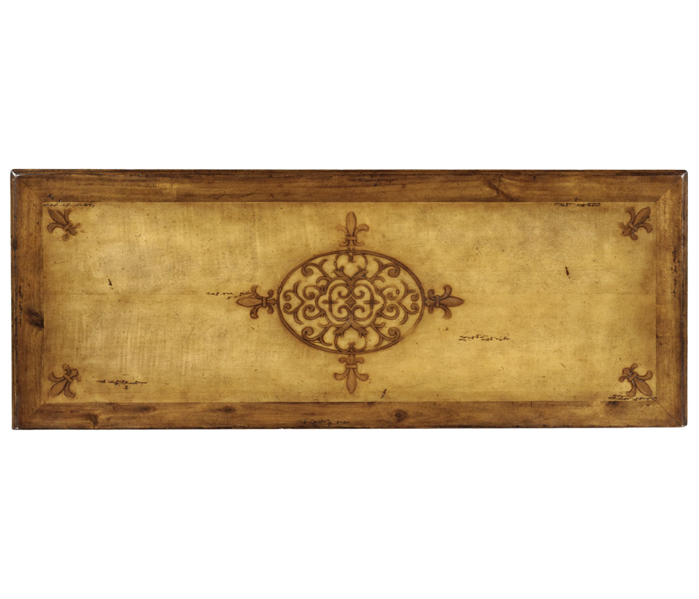 Raised veneer two door cabinet