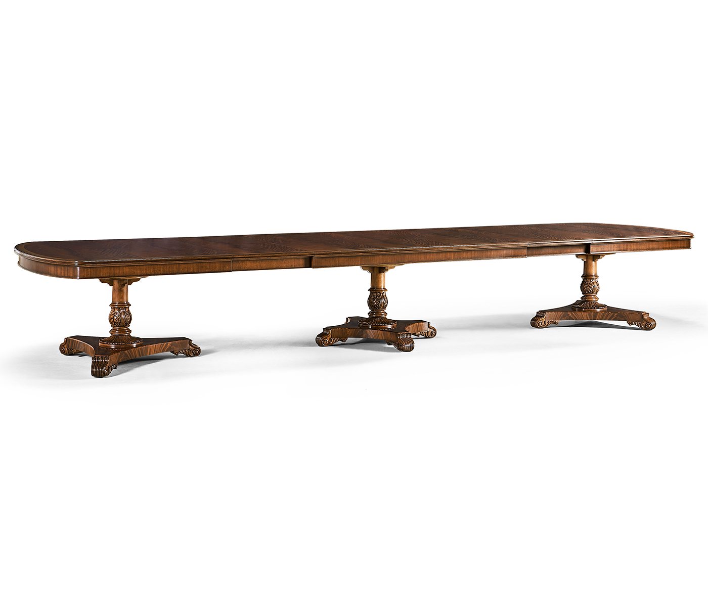 Mahogany Triple Pedestal Dining Table