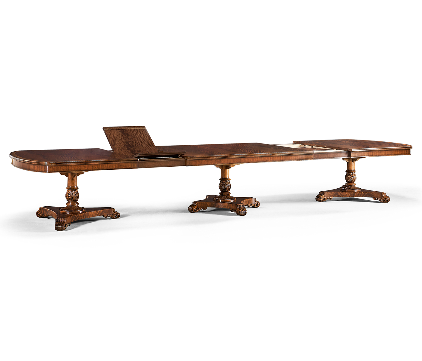 Mahogany Triple Pedestal Dining Table