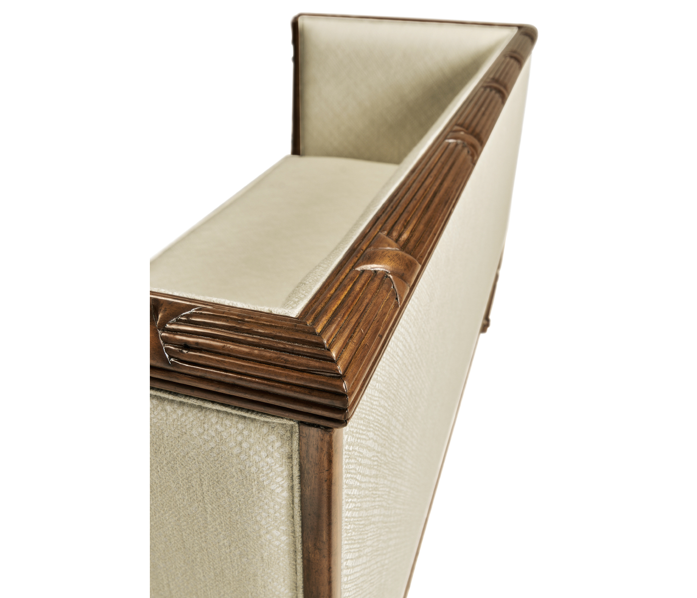 Regency Style Walnut Upholstered Settee