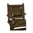 Dark Oak Arm Chair with Medium English Library Green Leather