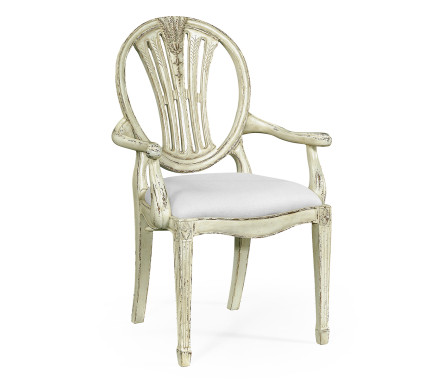 Hepplewhite Wheatsheaf Off-White Arm Chair