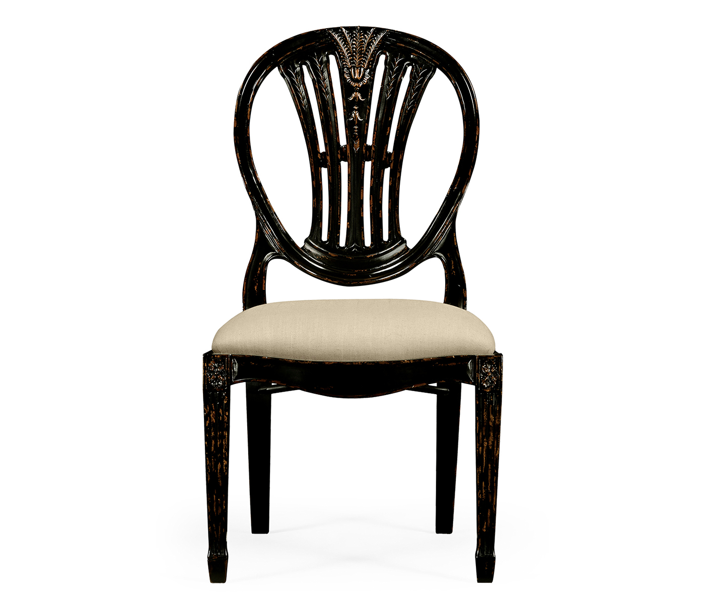 Hepplewhite Wheatsheaf Honey Black Side Chair