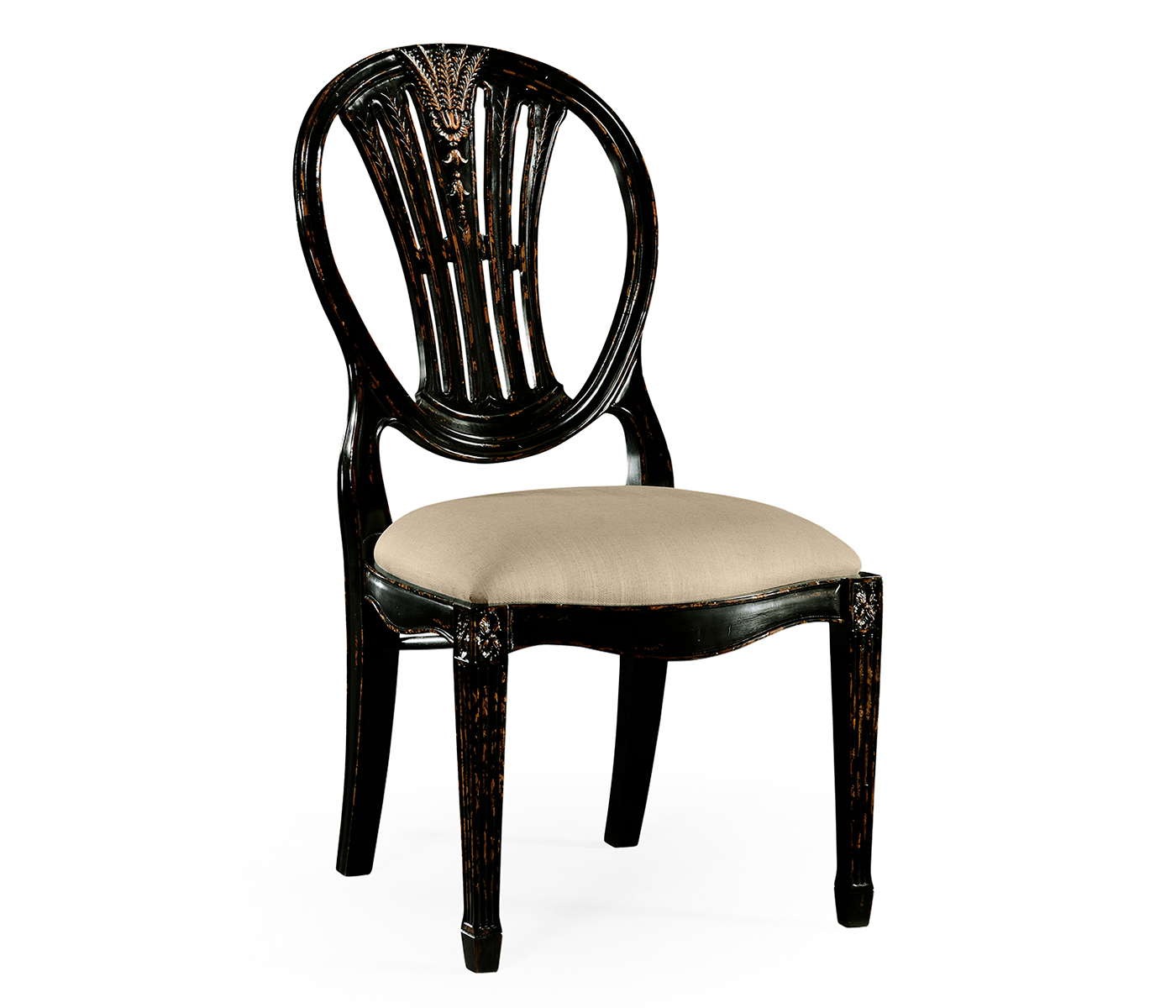 Hepplewhite Wheatsheaf Honey Black Side Chair