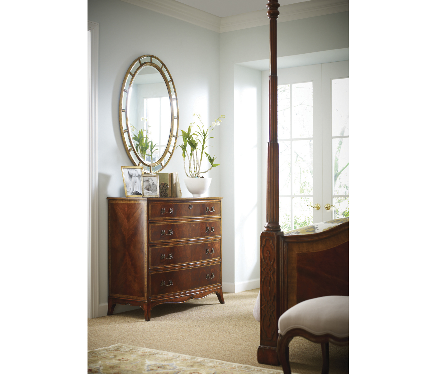 Four Poster Mahogany UK King  Bed