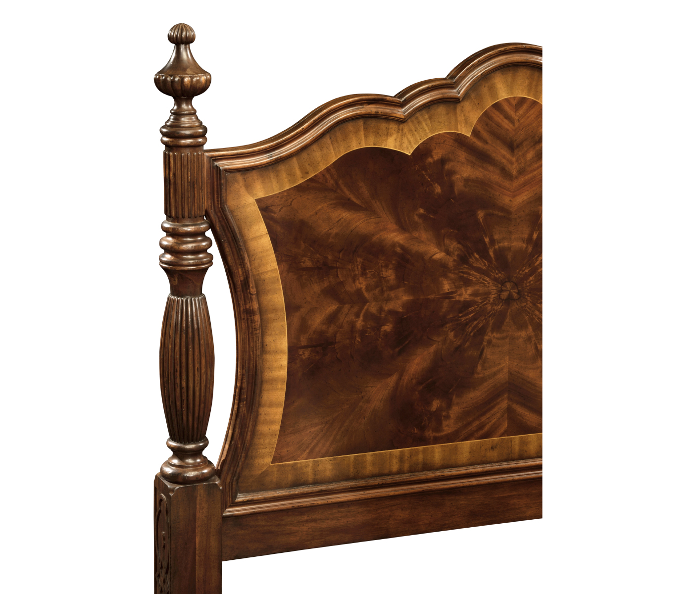 Four Poster Mahogany UK Queen Bed