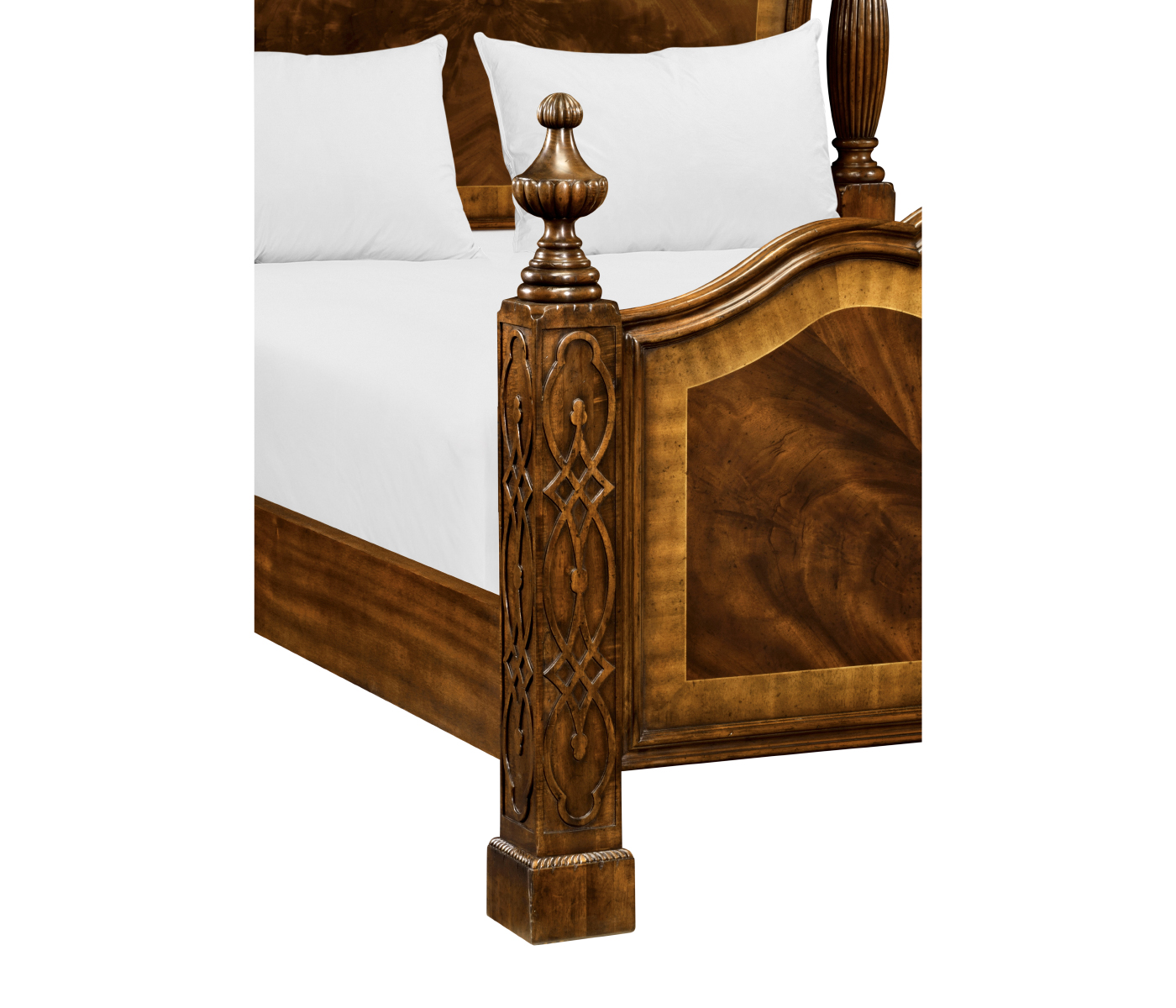 Four Poster Mahogany UK Queen Bed