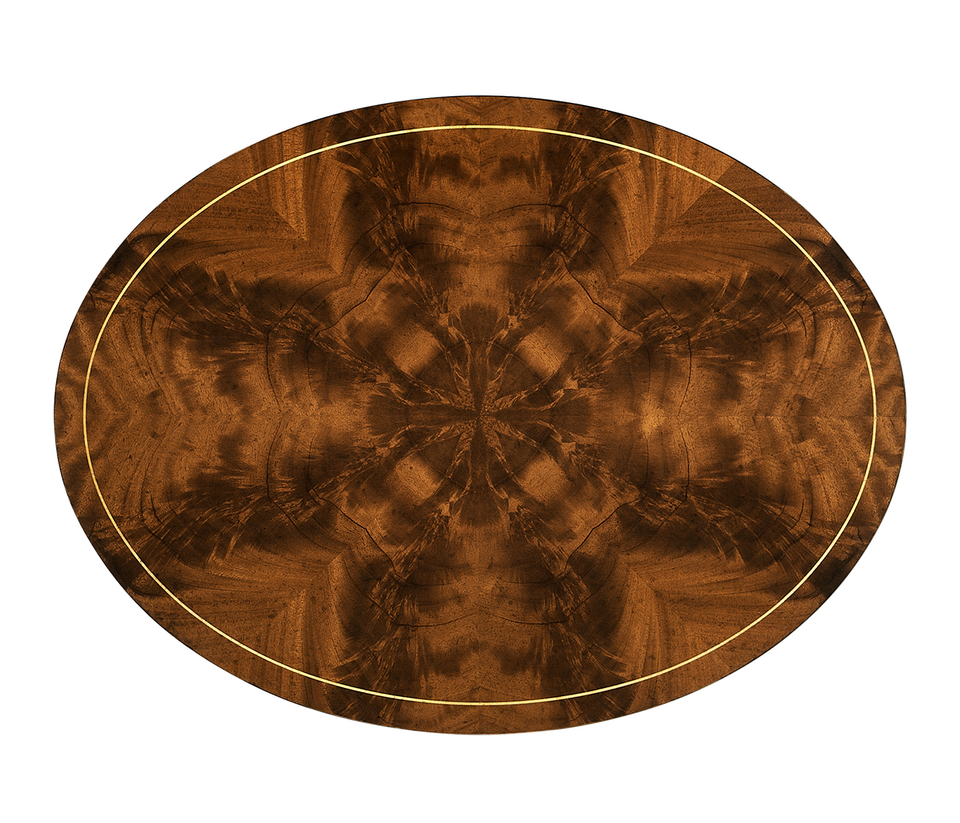 Oval mahogany lamp table