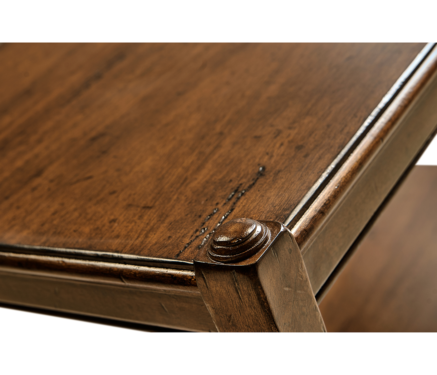 Walnut two drawer side table