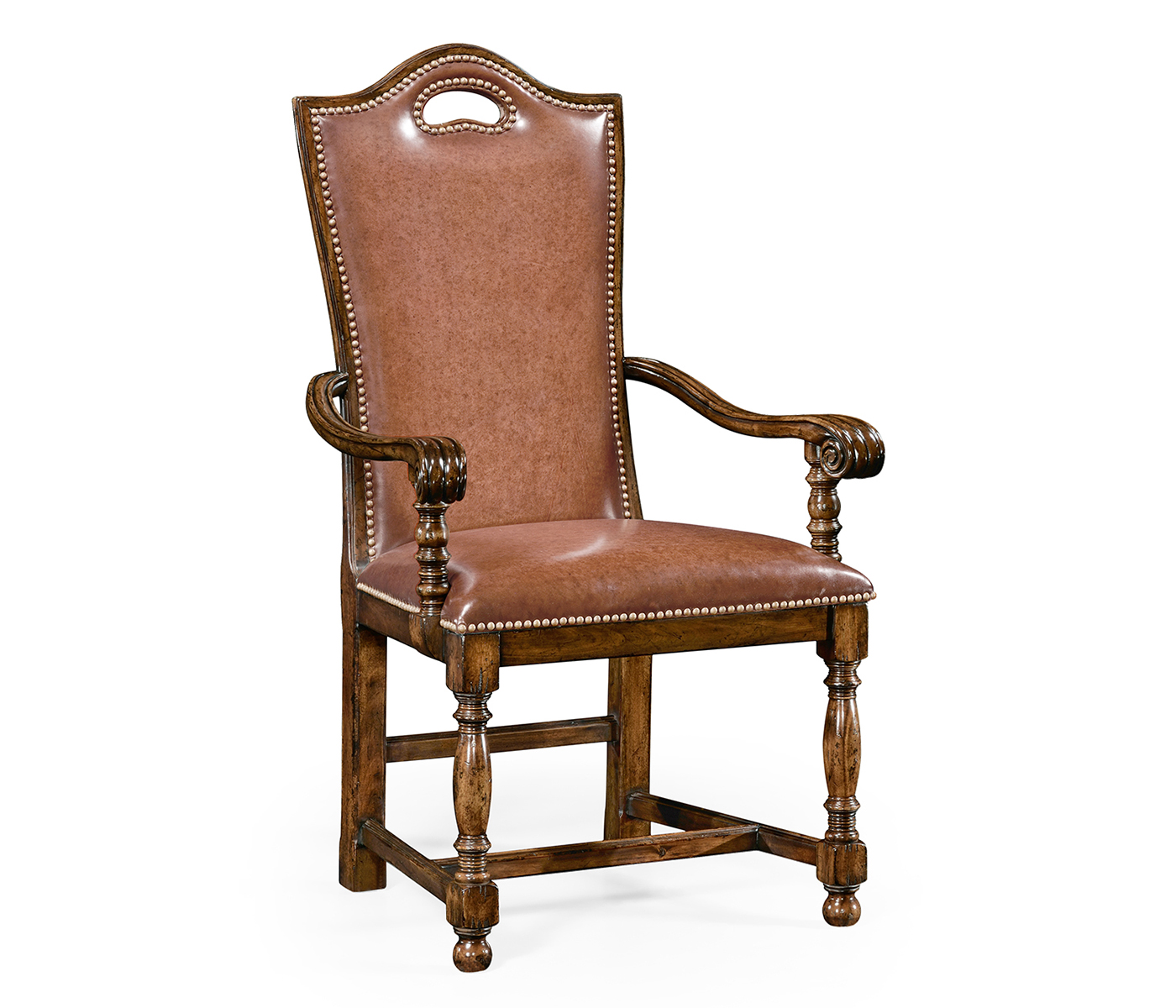 Country Walnut Dining Arm Chair