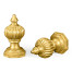 Pair of Gilded Rub-Through Finial Ornaments