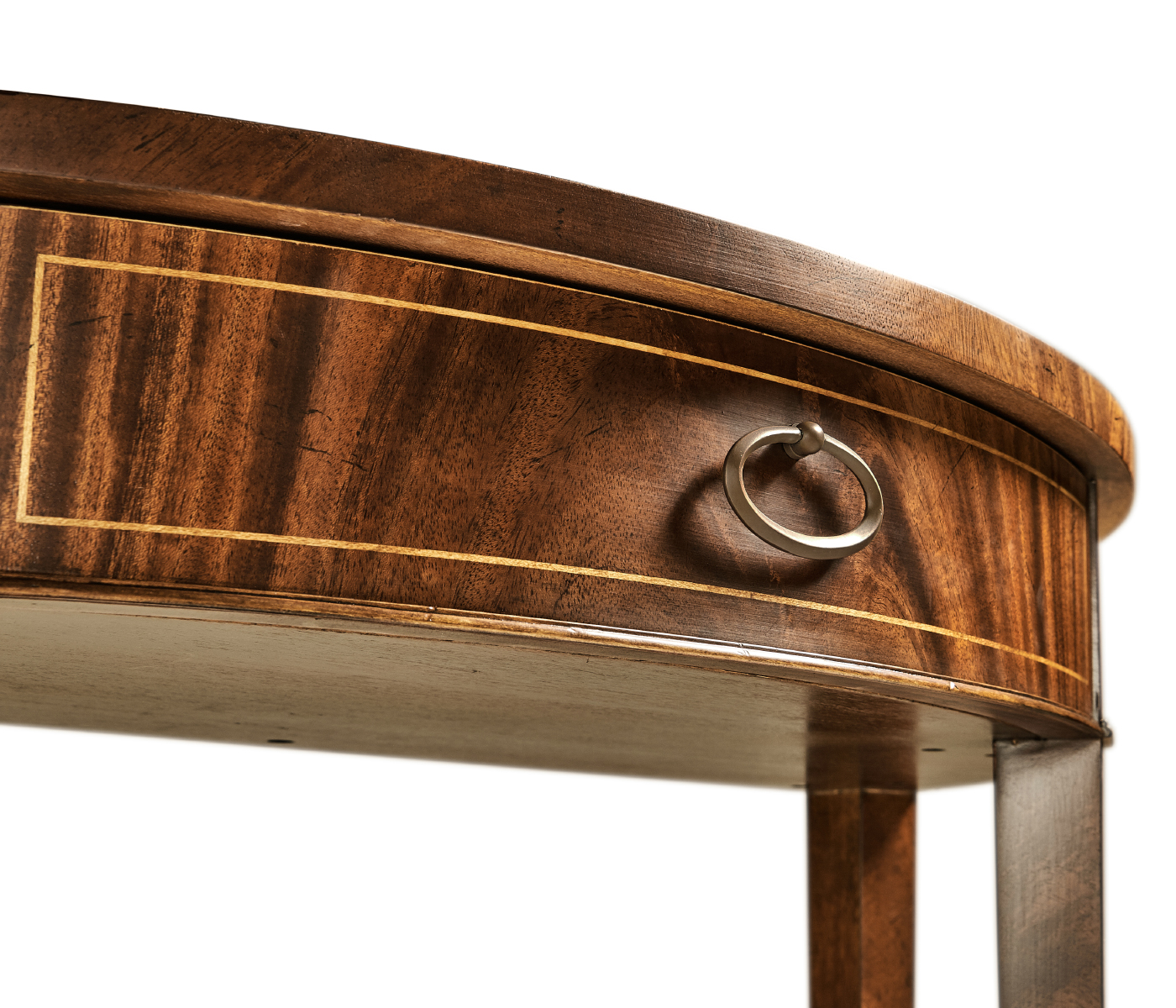 Boxwood stringing demilune console