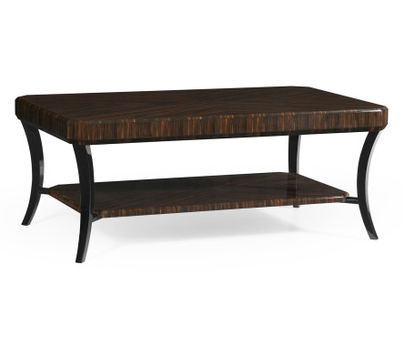 Rectangular Art Deco Macassar Ebony High Lustre Coffee Table