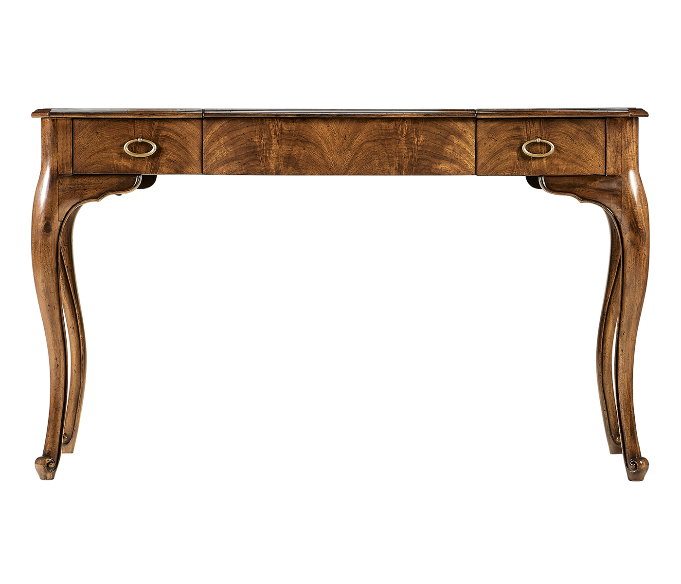 Dressing table with hinged mirror