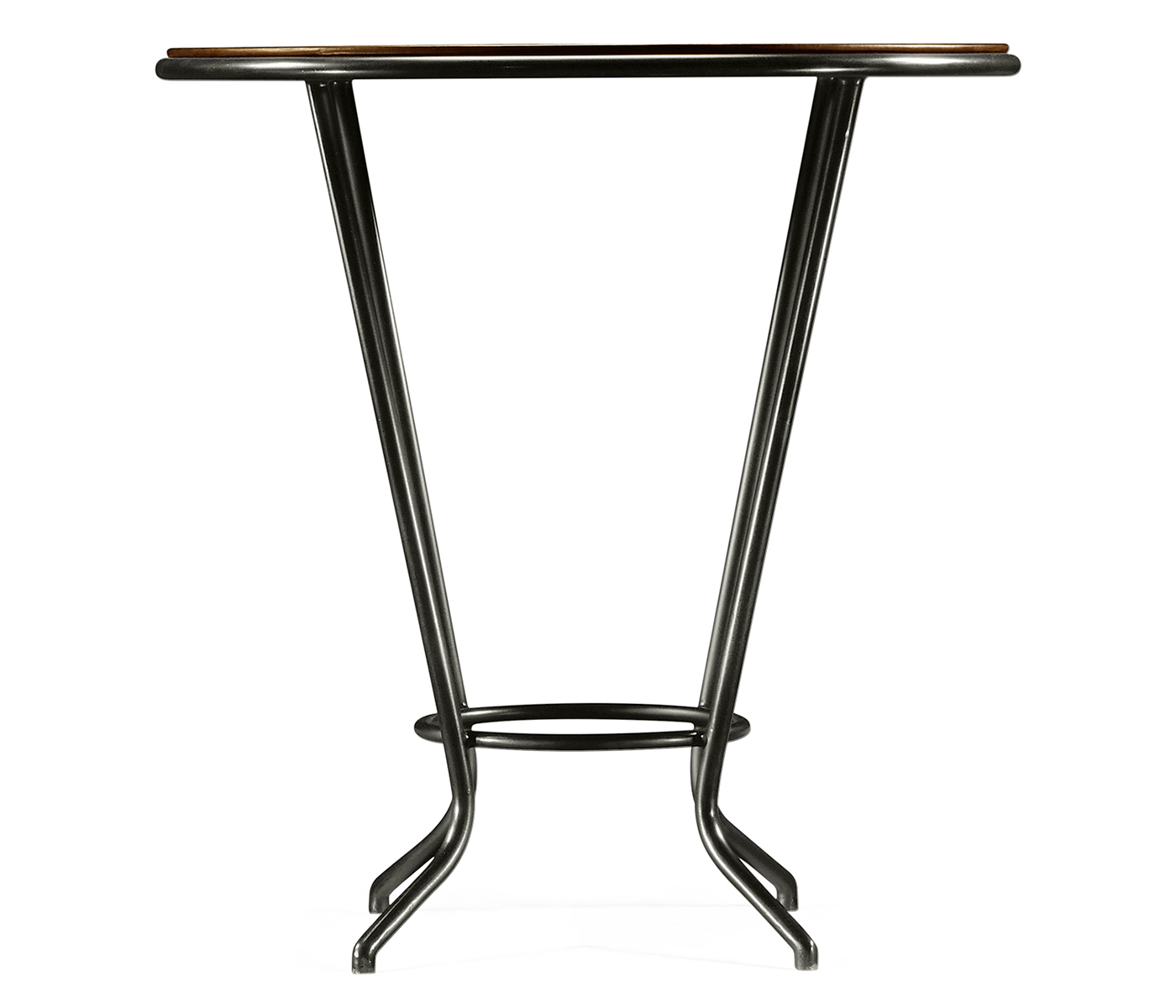 Leather top & bronze iron side table