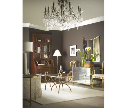 Shagreen Green & Gilded Medium Iron Lamp Table