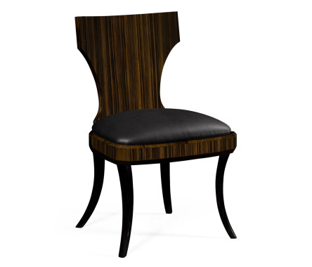 Art Deco Macassar Ebony High Lustre Klismos Chair