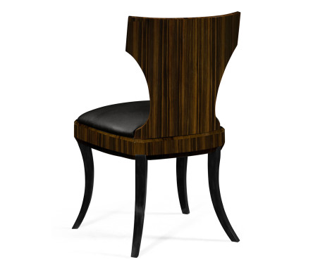 Art Deco Macassar Ebony High Lustre Klismos Chair