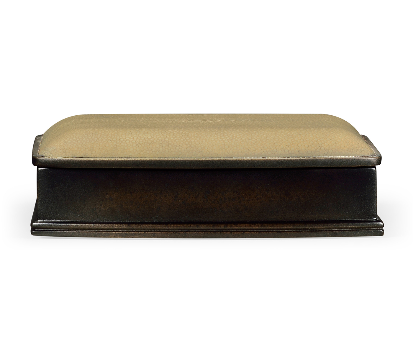 Faux Shagreen Bronze Box (Cream)