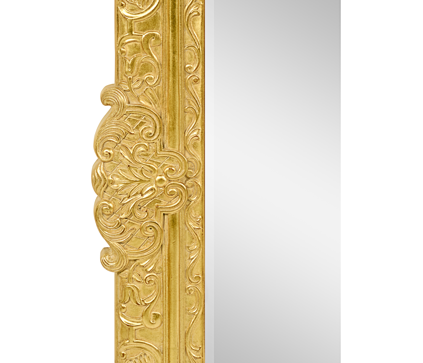 French style gilded grisaille mirror