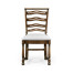 Dark Oak Pierced Ladder Back Country Side Chair
