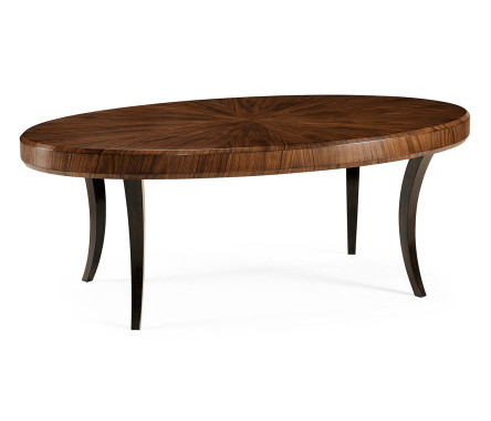 Art Deco Satin Oval Coffee Table