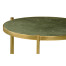 Large Green Round Faux Shagreen Gilded Side Table