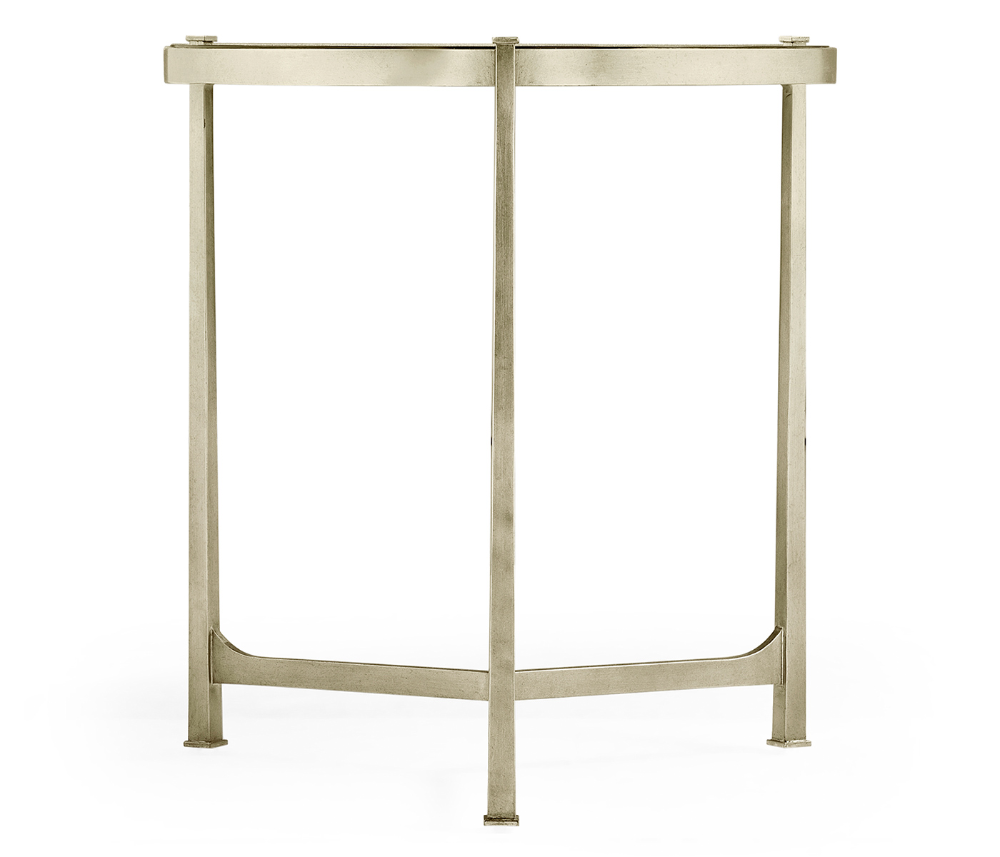 Large Églomisé & Silver Iron Lamp Table