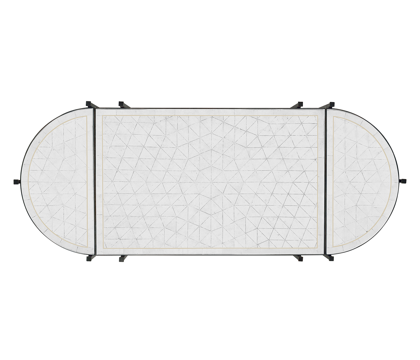 Églomisé & Bronze Iron Bunching Tables