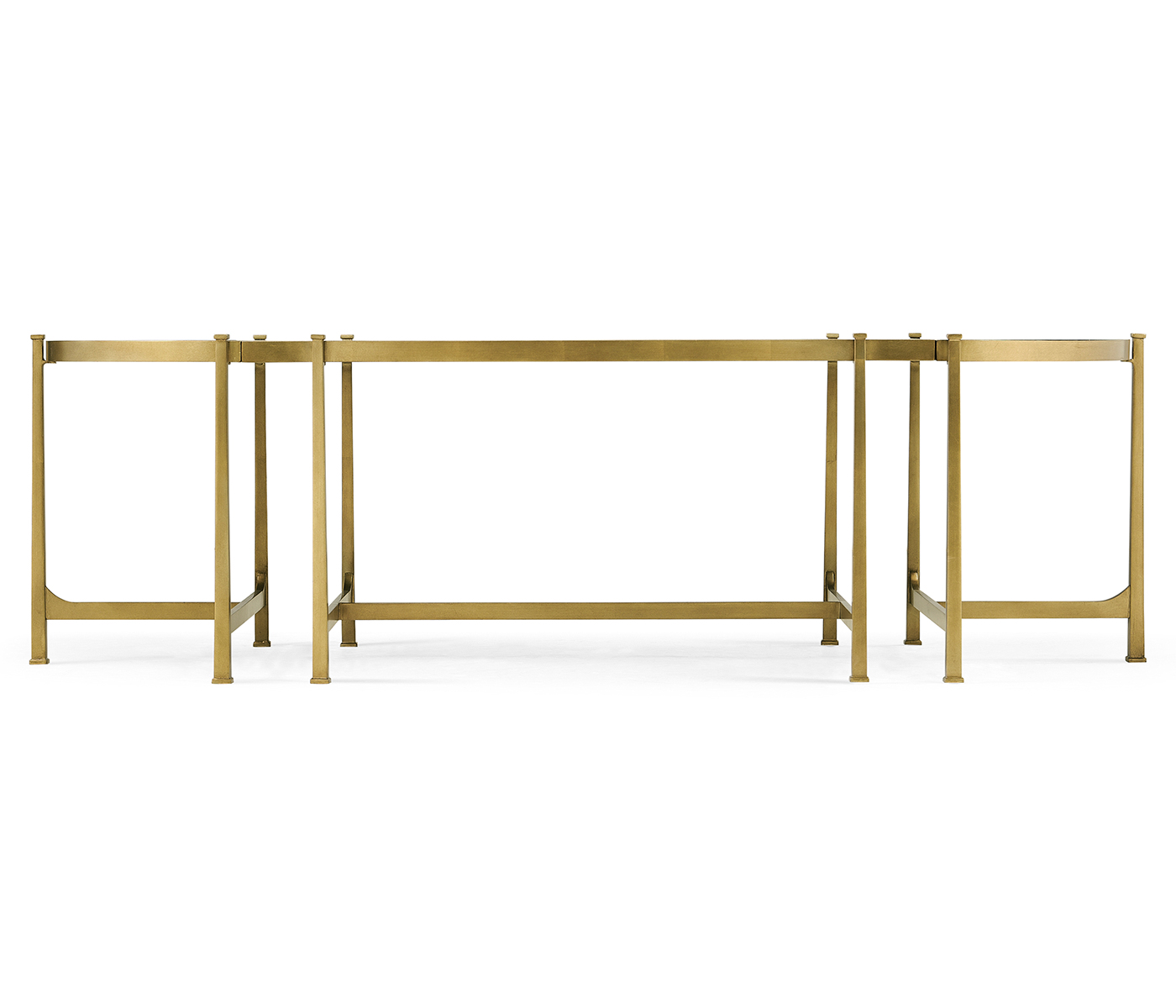 Églomisé & Gilded Iron Bunching Tables