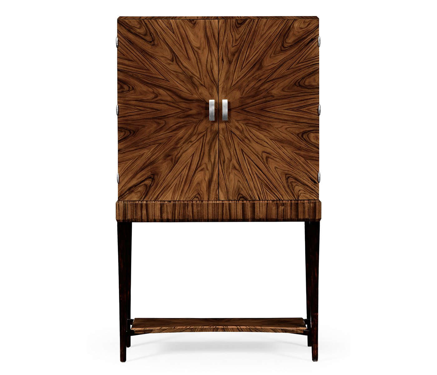 Art Deco drinks cabinet with stainless steel (High lustre)