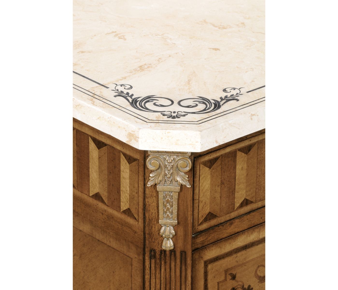 Italian commode with cream scagliola top (Large)