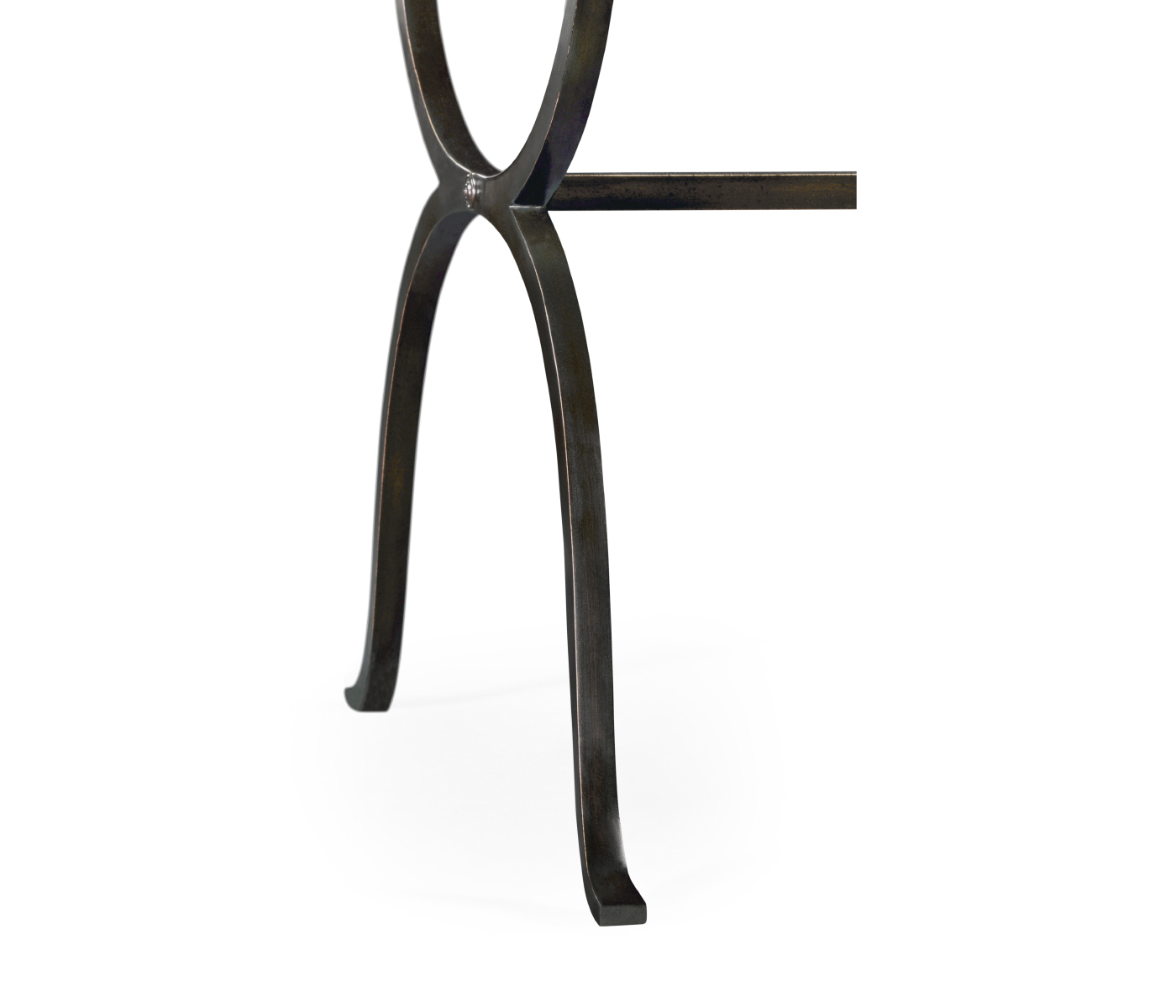 Églomisé & Bronze Iron Square Side Table