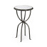 Églomisé & Bronze Iron Lamp Table with Bunched Legs