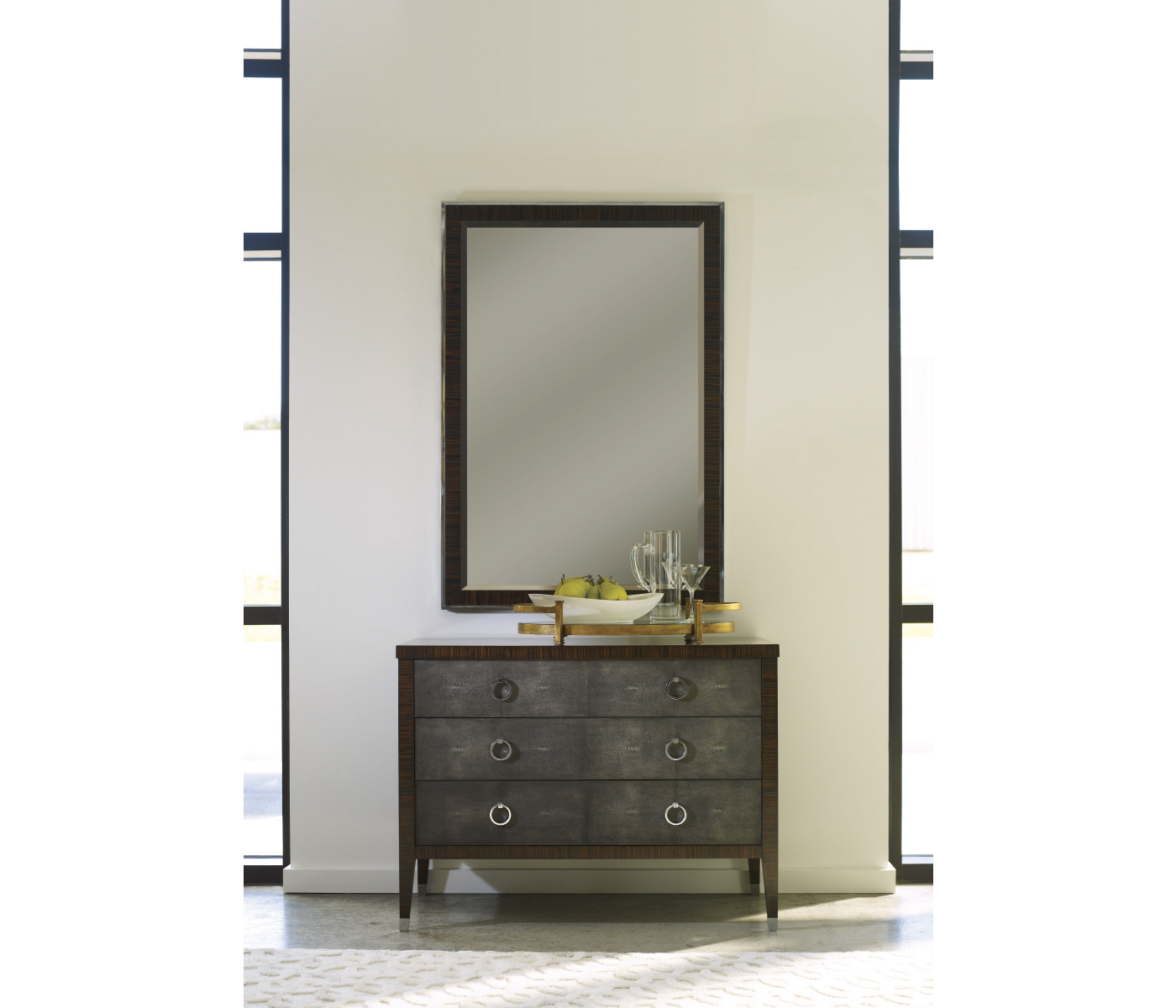 Églomisé & Gilded Iron Oval Tray