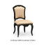 Black & Gilded Floral Side Chair