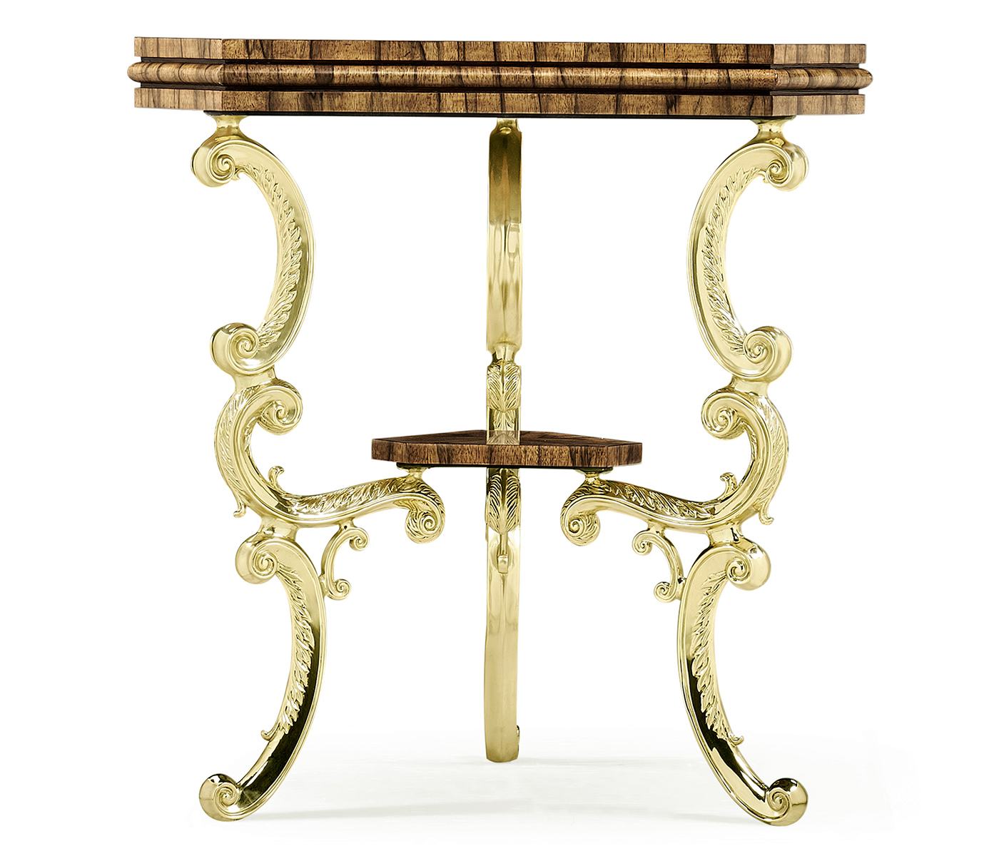 Argentinian walnut triangular topped side table