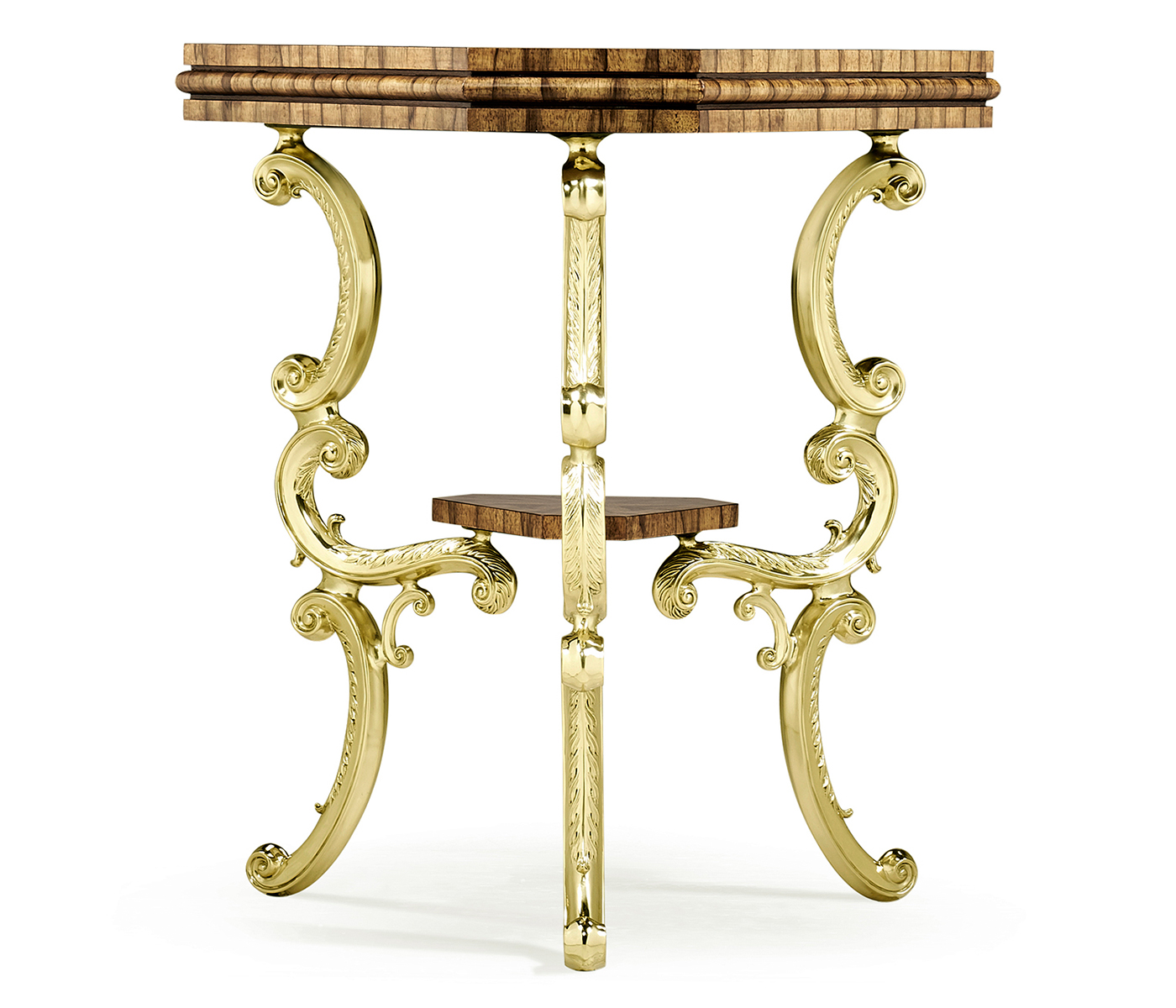 Argentinian walnut triangular topped side table