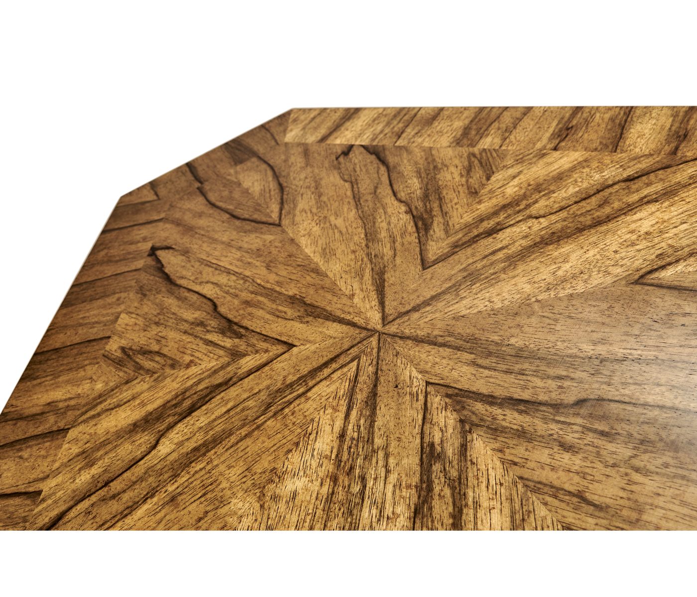 Argentinian walnut triangular topped side table