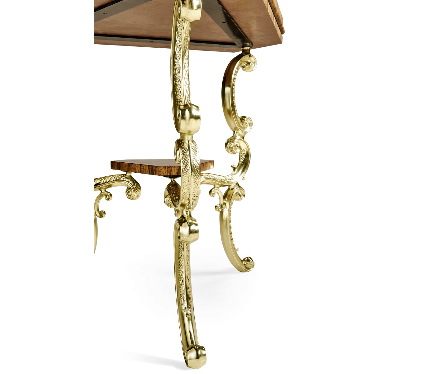 Argentinian walnut triangular topped side table