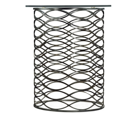 Interlaced Bronze & Glass Side Table