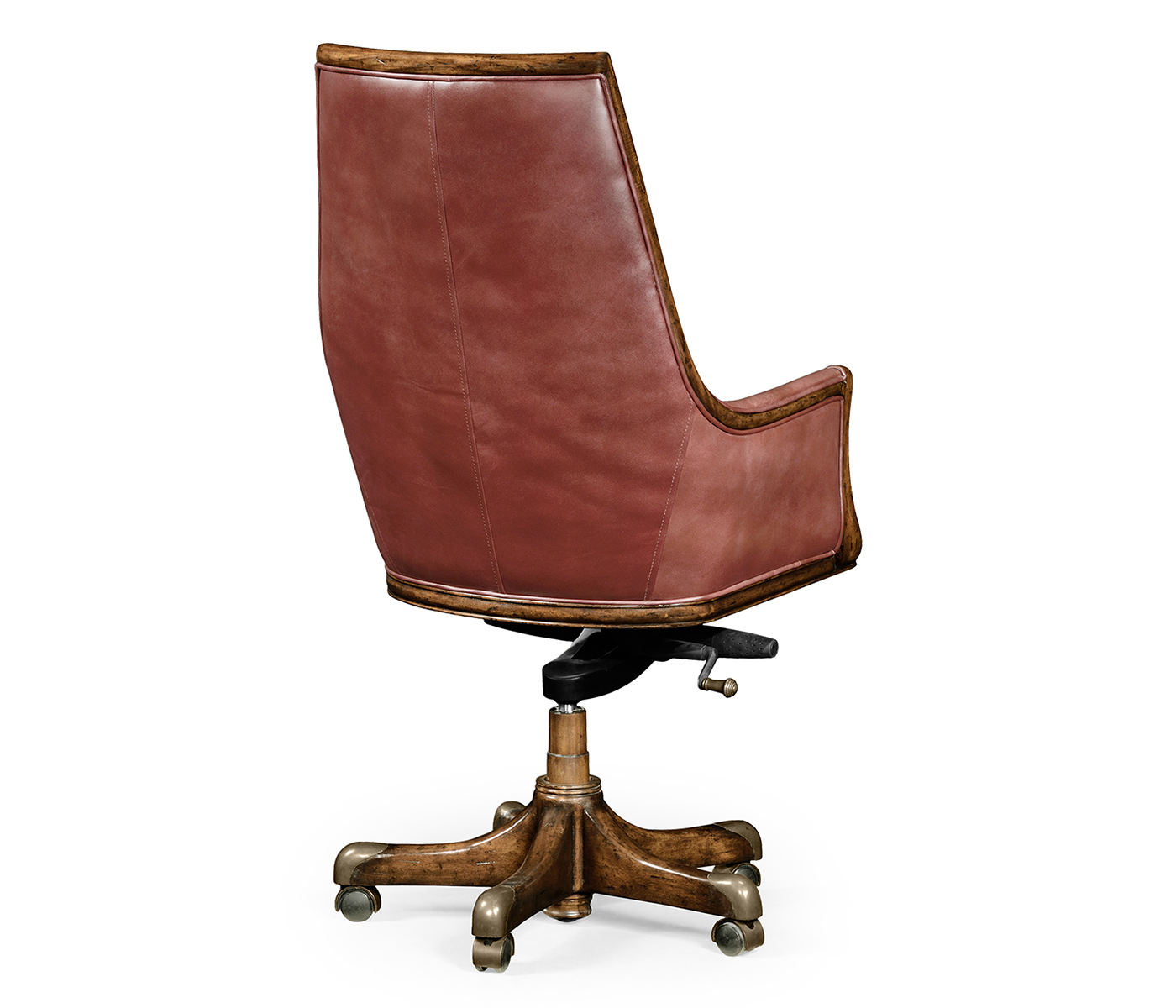 Edwardian High Backed Walnut Office Chair