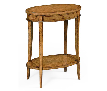 Masur birch oval lamp table