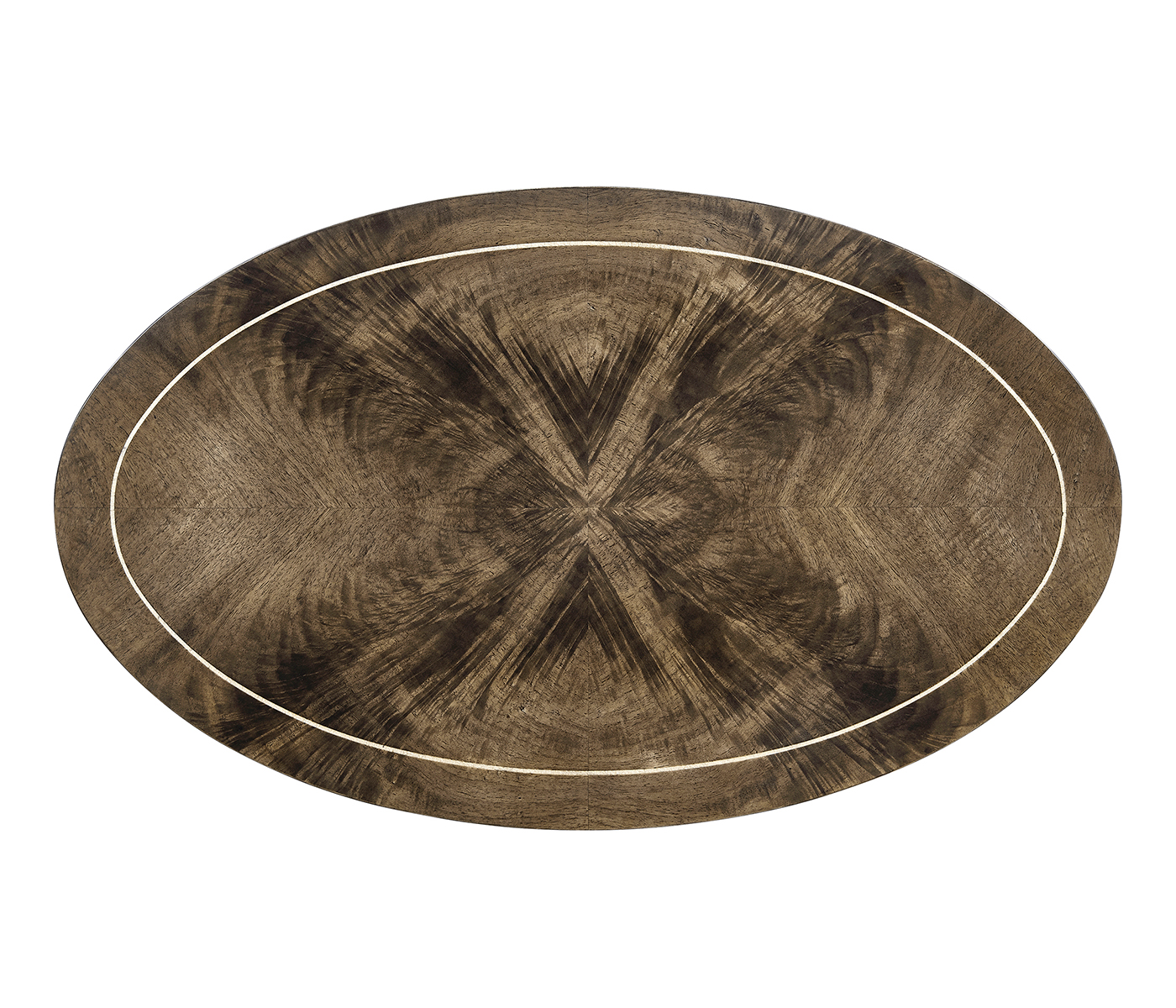 Oval Bleached Mahogany Lamp Table