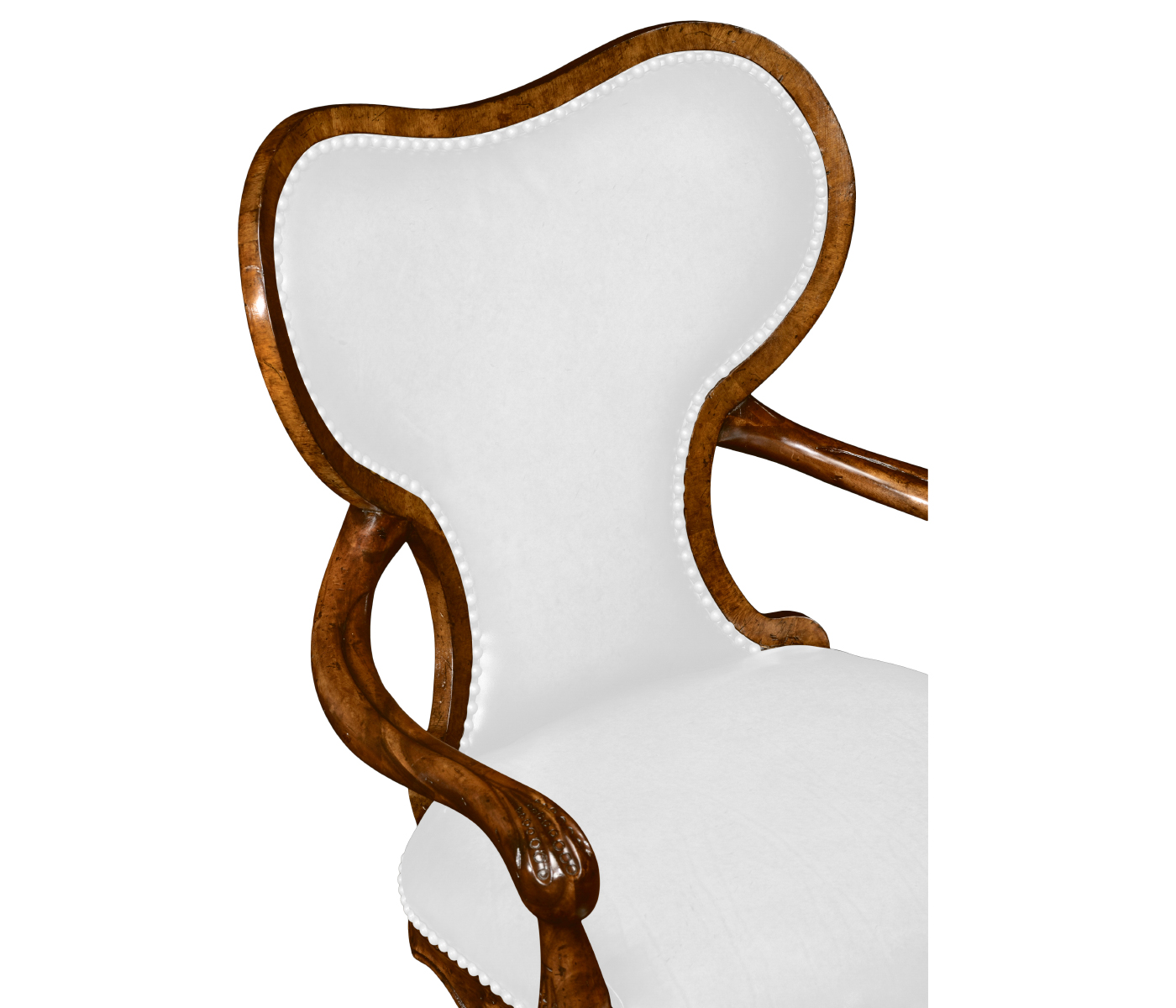 Double Lobed Shaped Mahogany Office Chair