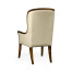 High Curved Back Walnut Dining Arm Chair