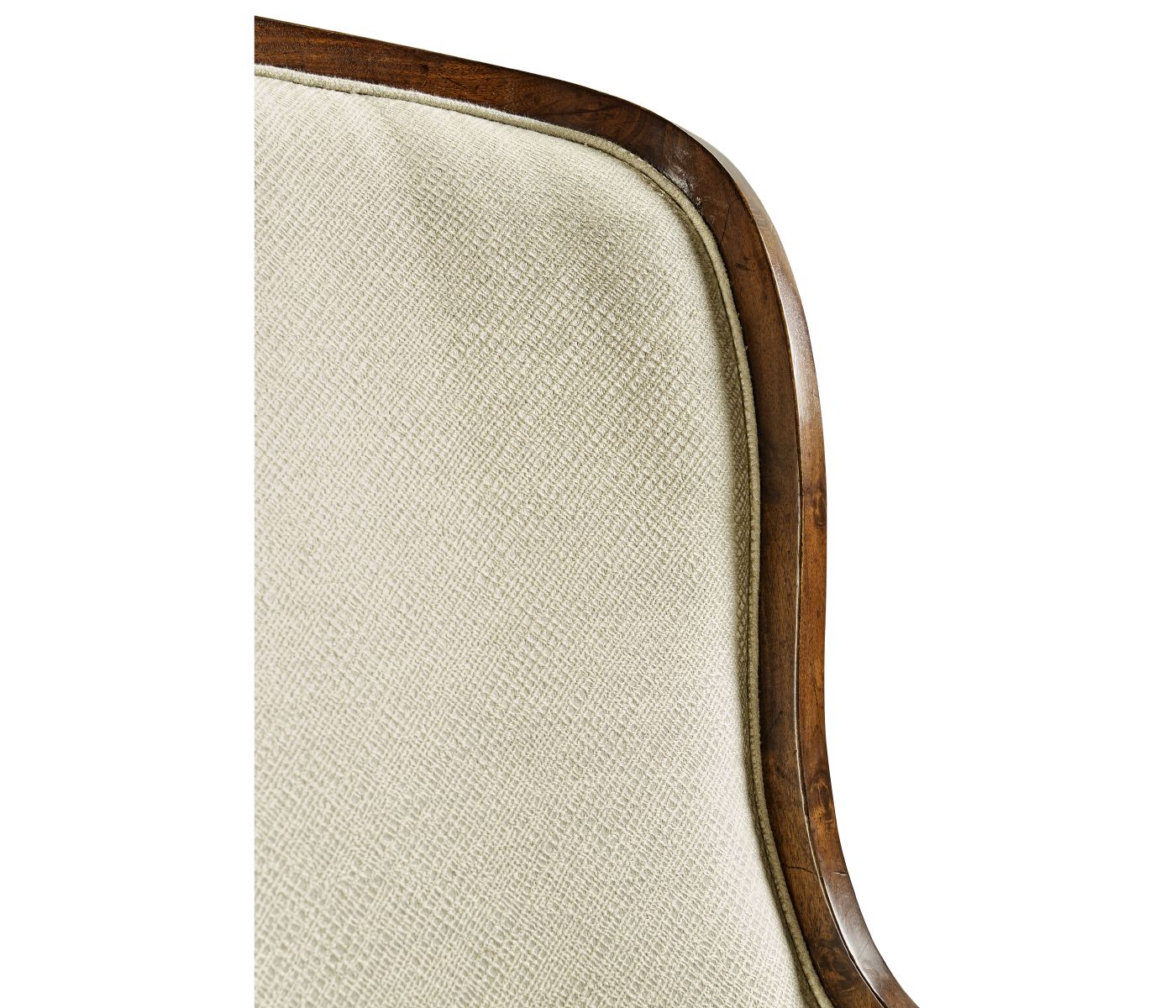 High Curved Back Walnut Dining Arm Chair